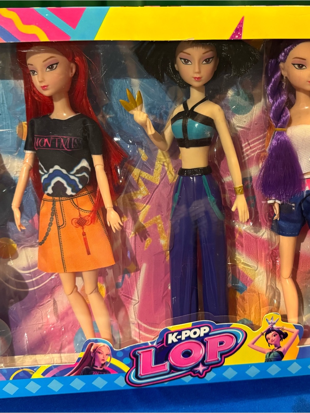 K-POP LOP Fashion Doll Trio - Purple & Blue Outfit